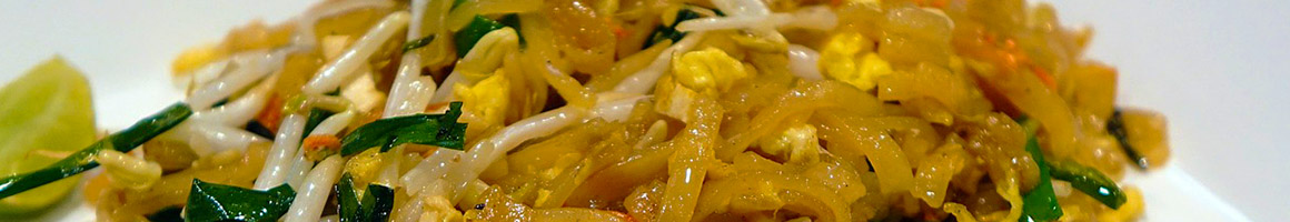 Eating Thai at Ginger Thai Cuisine restaurant in Dallas, TX.